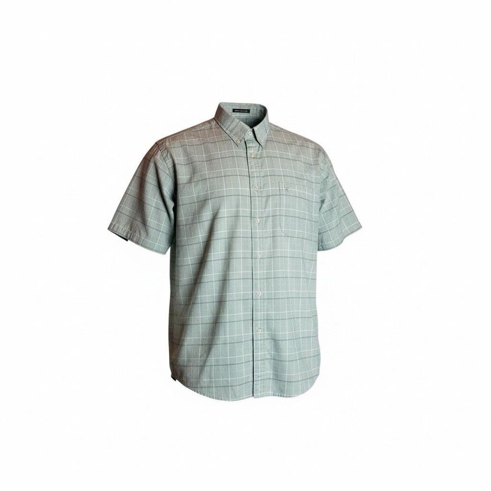 Siegfried Vintage Shirt Men Green Plaid Sz 2XL Short Sleeve Pocket Pre-Owned